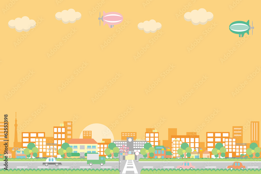 町並みのイラスト 町並みのイラスト