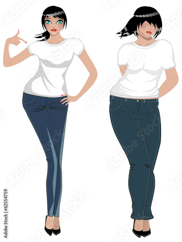 Fat and Slim Woman