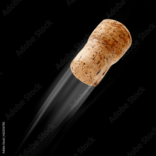 Fliegender Sektkorken