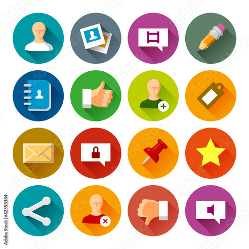 Social Networks icons – Fllate series