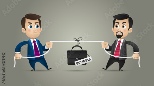 Concept businessmen competition in business