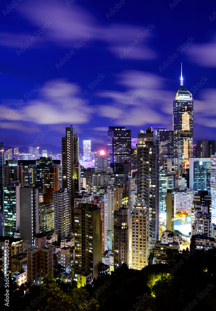 Fototapeta premium Centralna dzielnica biznesowa w Hongkongu