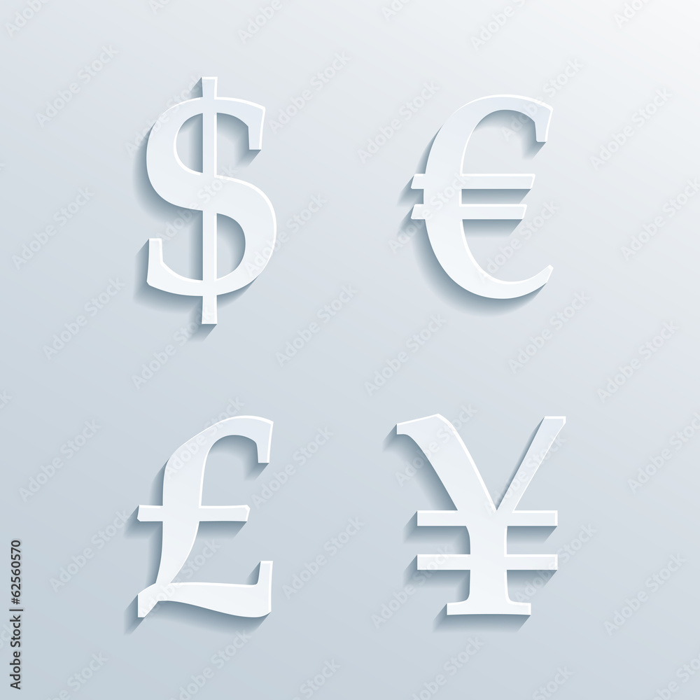 Fototapeta premium currensies symbols