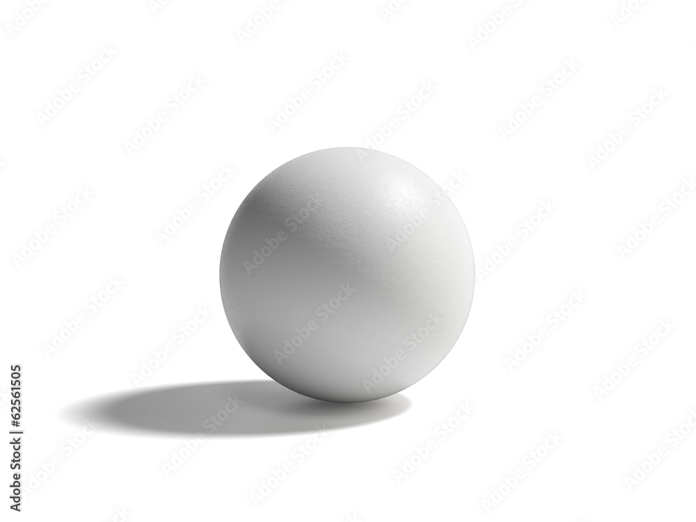 Sphere with shadow. 3d white ball isolated on white background Stock  Illustration | Adobe Stock