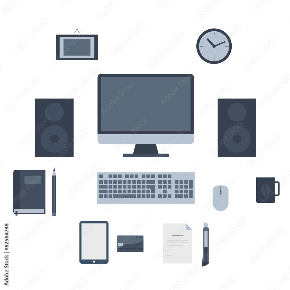 Modern flat icons vector collection, web design objects, Modern flat icons vector collection, web design objects,