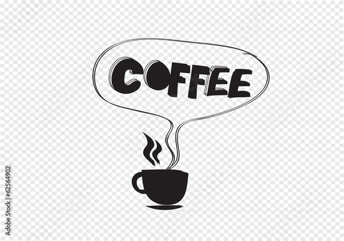 Coffee cup set hand drawing
