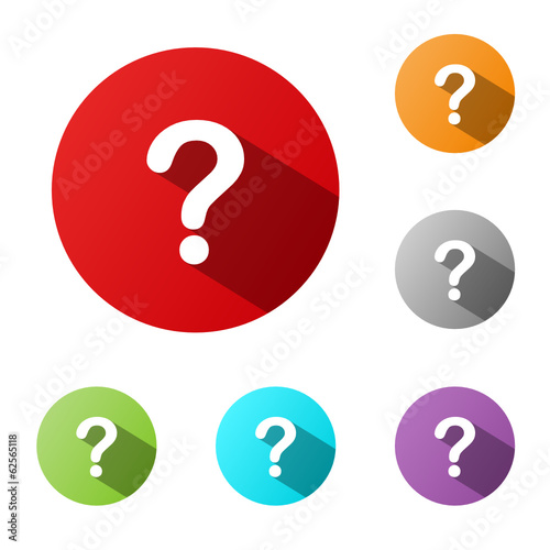 "QUESTION MARK" Buttons (faq answers questions information help)