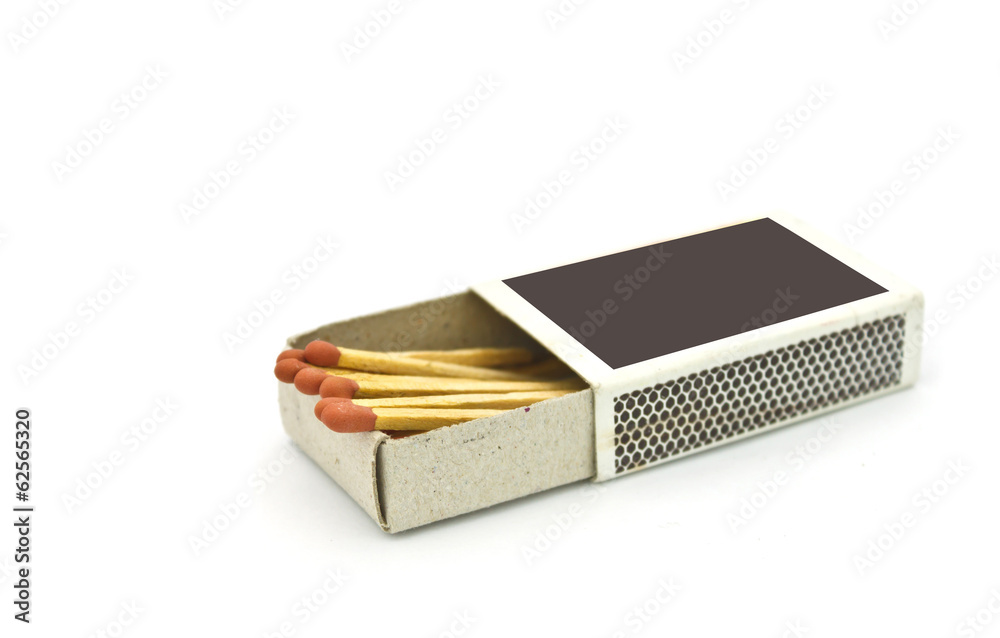 Box of matches isolated on white background Box of matches isolated on white background