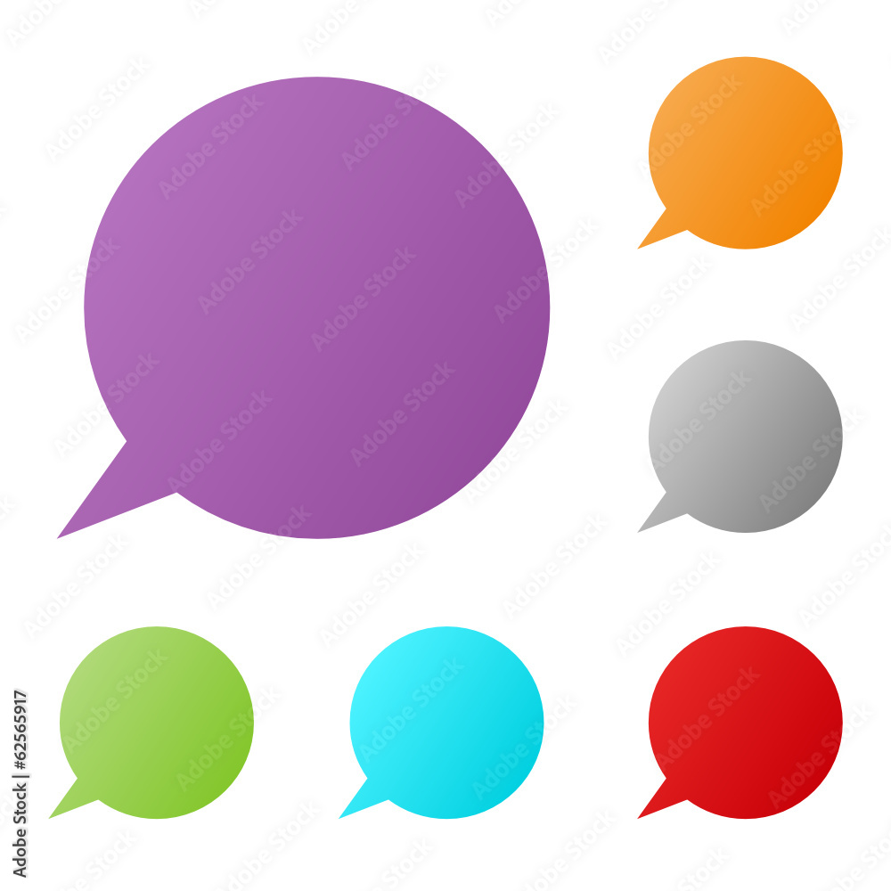 SPEECH BALLOONS (dialogue word bubbles buttons icons vector)