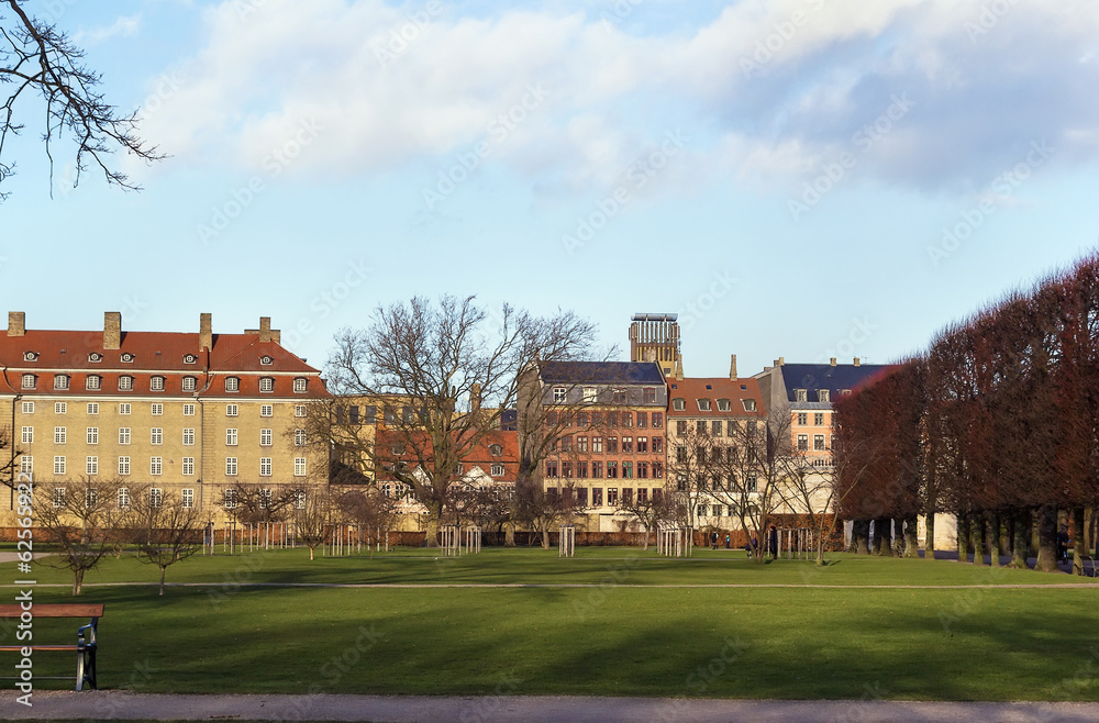 buildings around the Rosenborg garden, Copenhagen