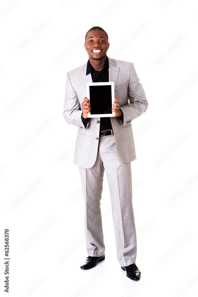 Handsome businessman with tablet Handsome businessman with tablet