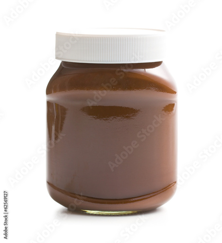 chocolate spread in jar