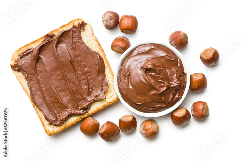Fotografie chocolate spread with bread