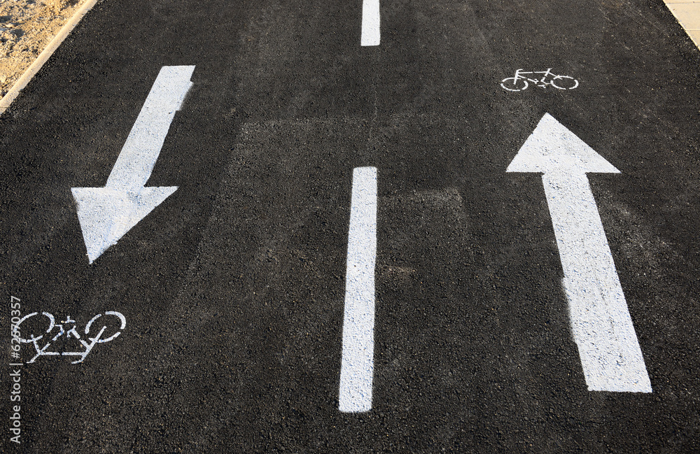 Bicycle road sign