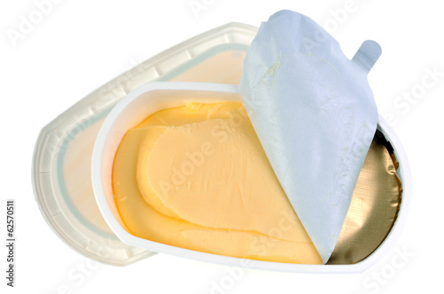Barquette de beurre vue de dessus photo