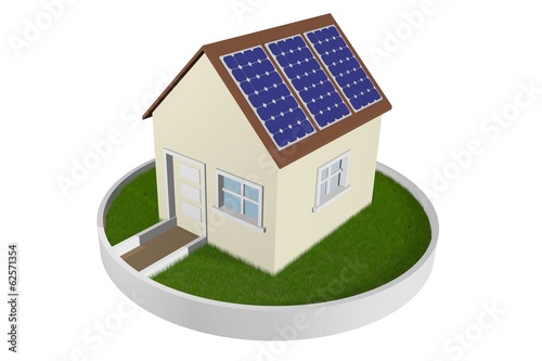 Maison panneau photovoltaïque