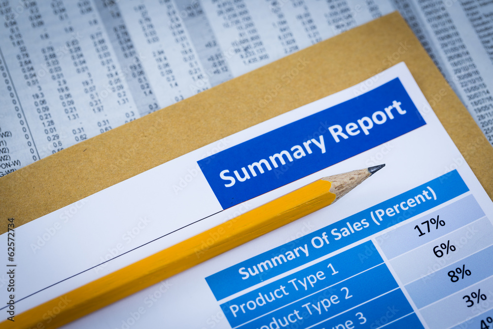 Obraz premium Showing business and financial report
