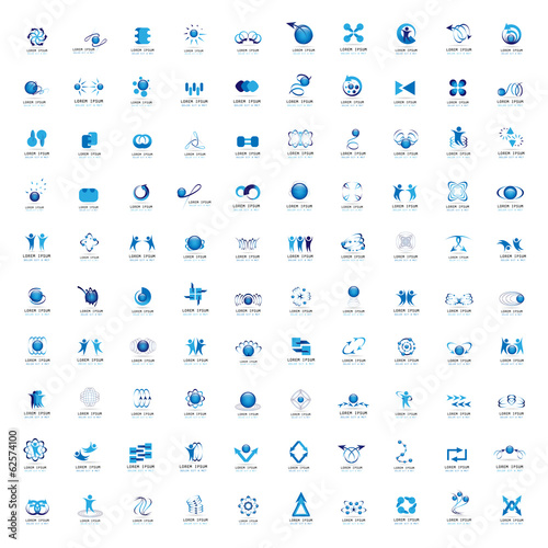 Abstract Icons Set - Isolated On White Background