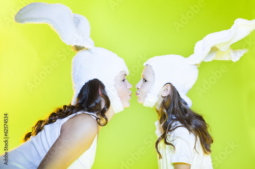 two rabbits