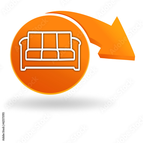 détente sur bouton orange
