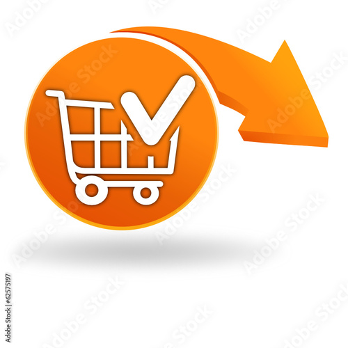 chariot validation sur bouton orange