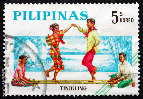 Postage stamp Philippines 1963 Tinikling, Bamboo Dance