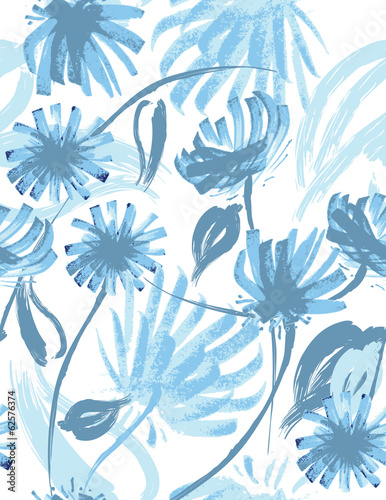 Ilustracion vectorial de patron de flores.