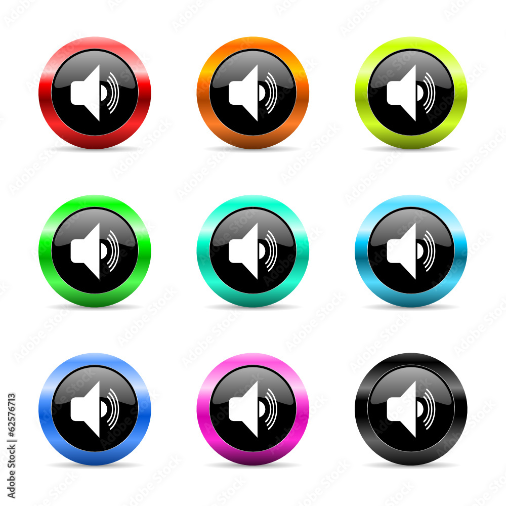 volume icon vector set