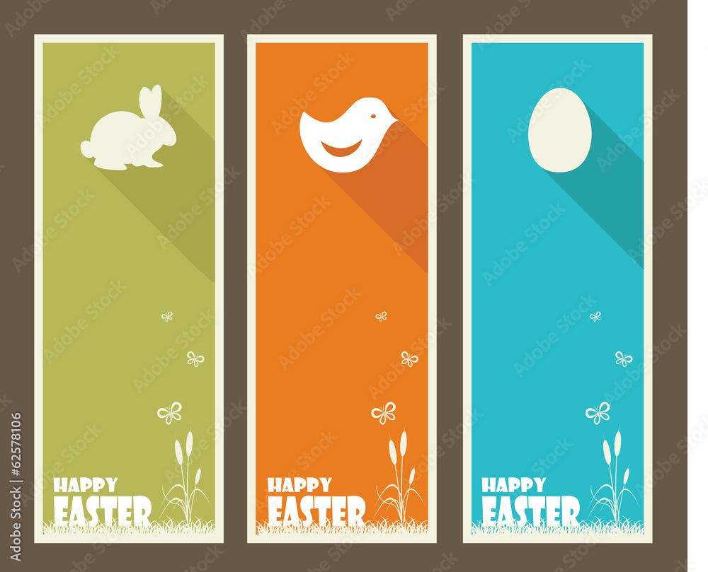 Set of Easter greeting cards