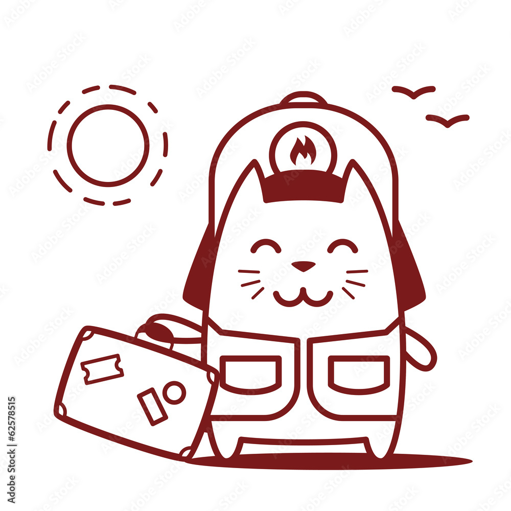 Character firefighter in coveralls and helmet line art Character firefighter in coveralls and helmet line art