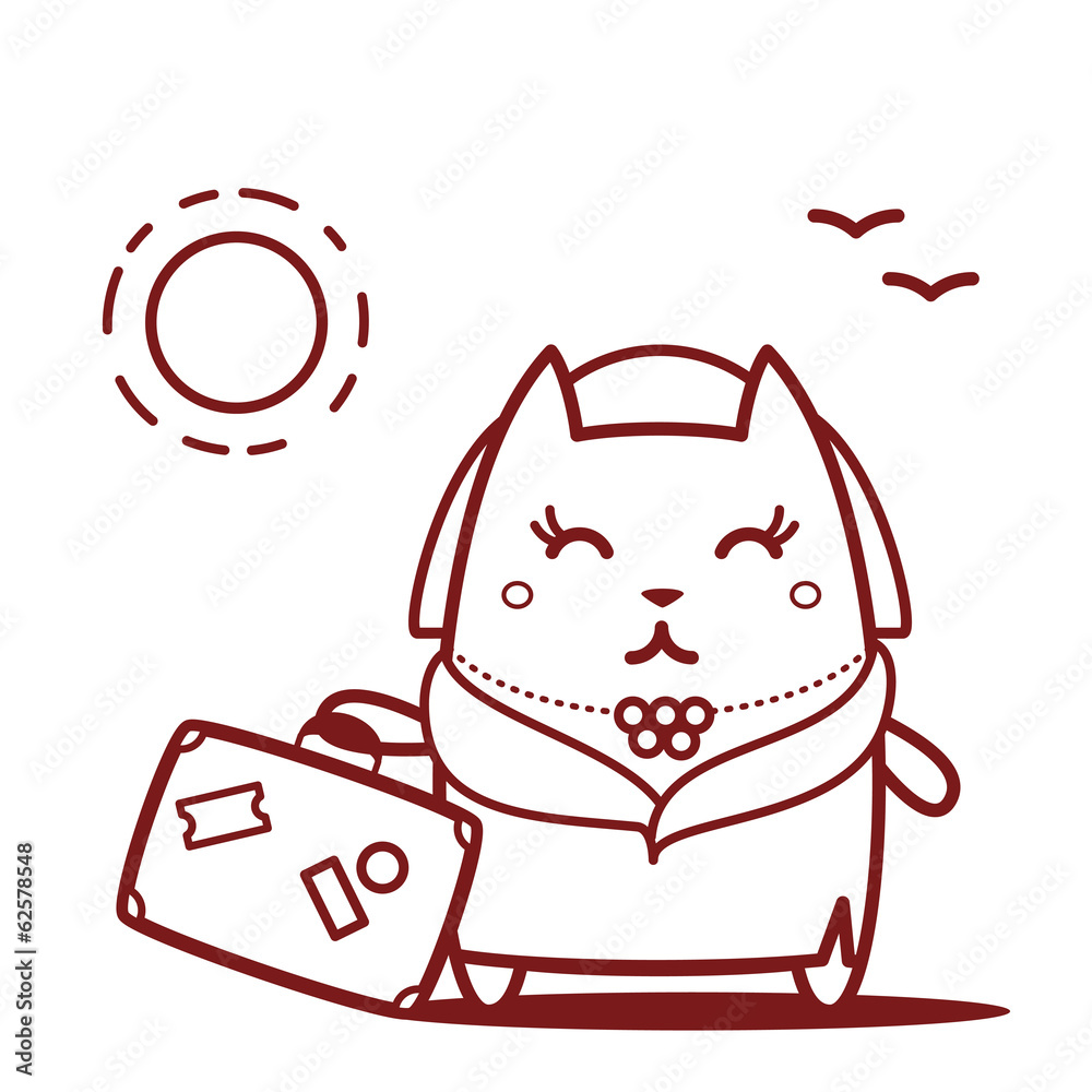 Character rich lady in a fur coat and a necklace line art Character rich lady in a fur coat and a necklace line art