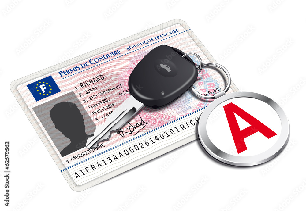 Obraz premium Permis de conduire silhouette - Jeune conducteur