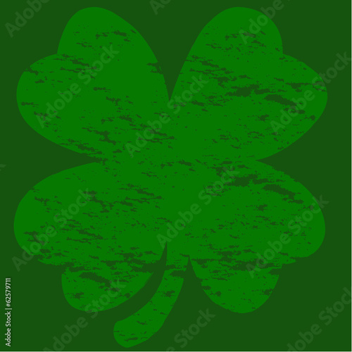 Grunge four-leaf clover