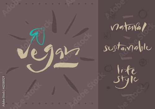 Vegetarian - Vegan - Calligraphy