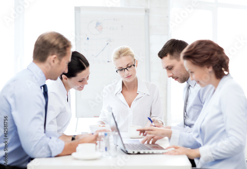 business team having meeting in office