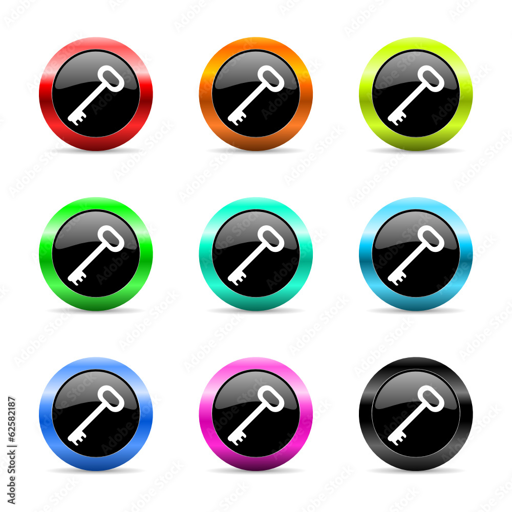 key icon vector set key icon vector set