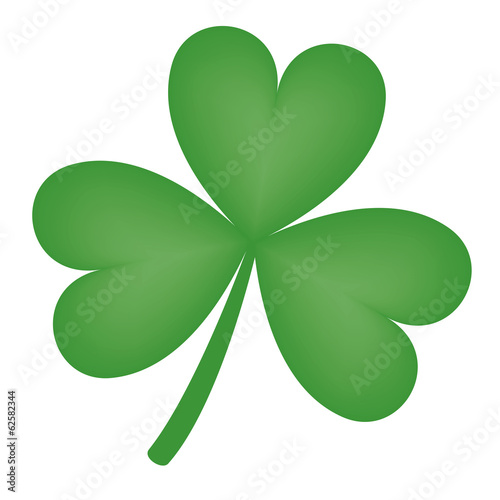 Illustration of a three-leaf shamrock clover
