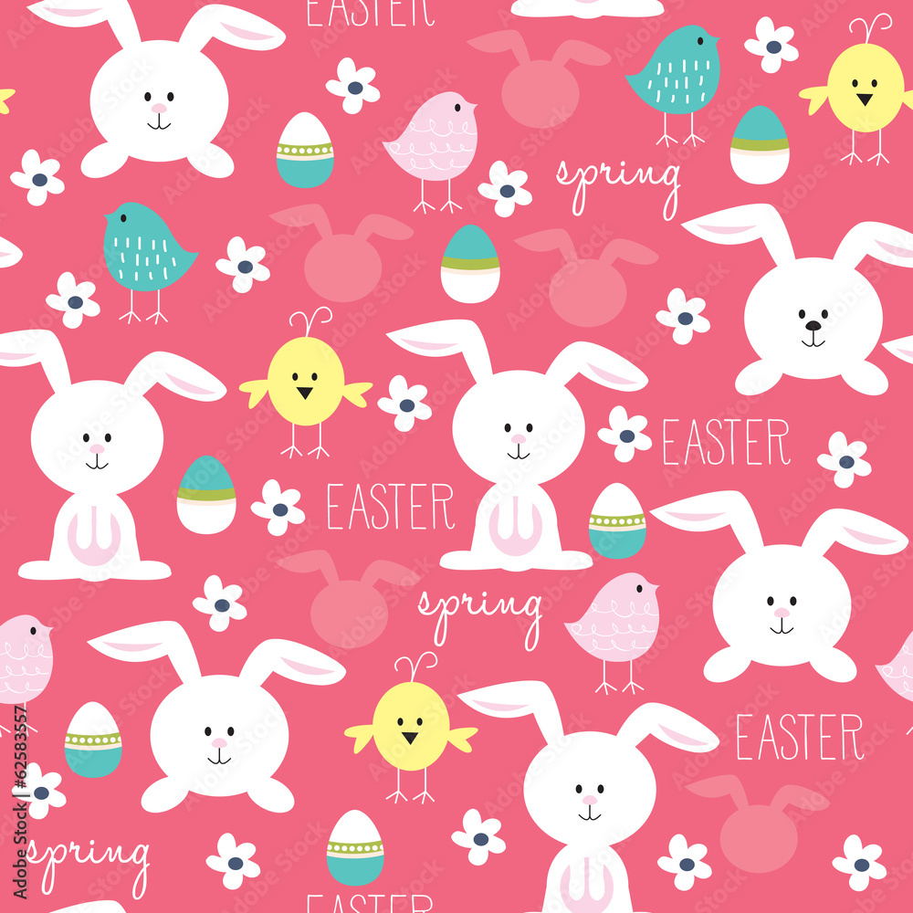 Easter bunny spring vector illustration