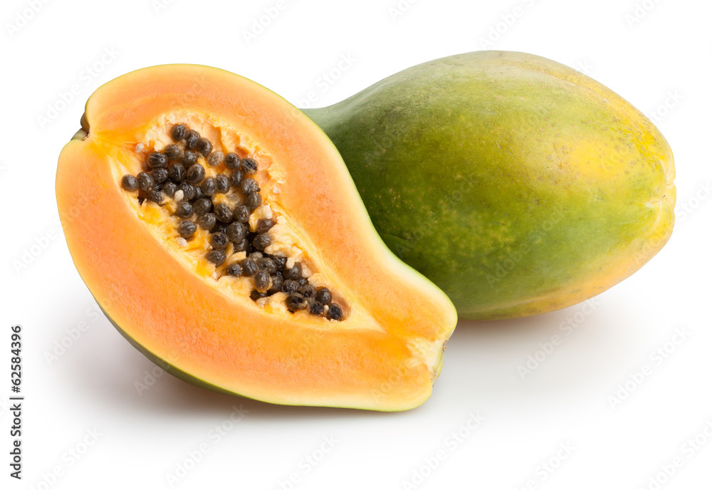 papaya isolated papaya isolated