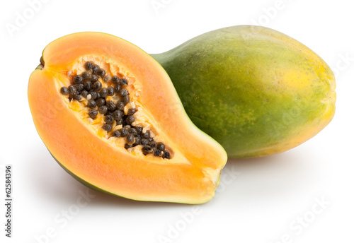 papaya isolated