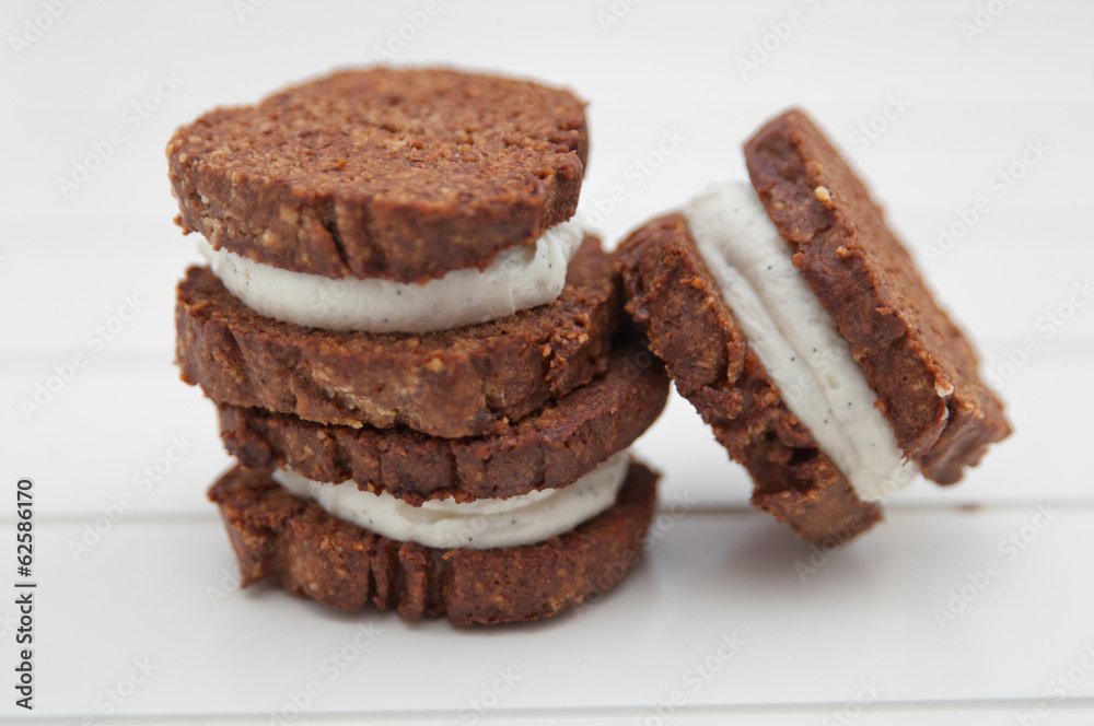 Schokoladen Sandwich Cookies Schokoladen Sandwich Cookies