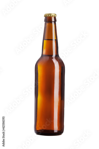 brown beer isolated on white background