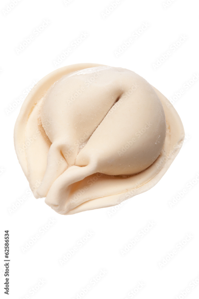 bunch of fresh frozen dumplings ready for cooking, isolated on w bunch of fresh frozen dumplings ready for cooking, isolated on w