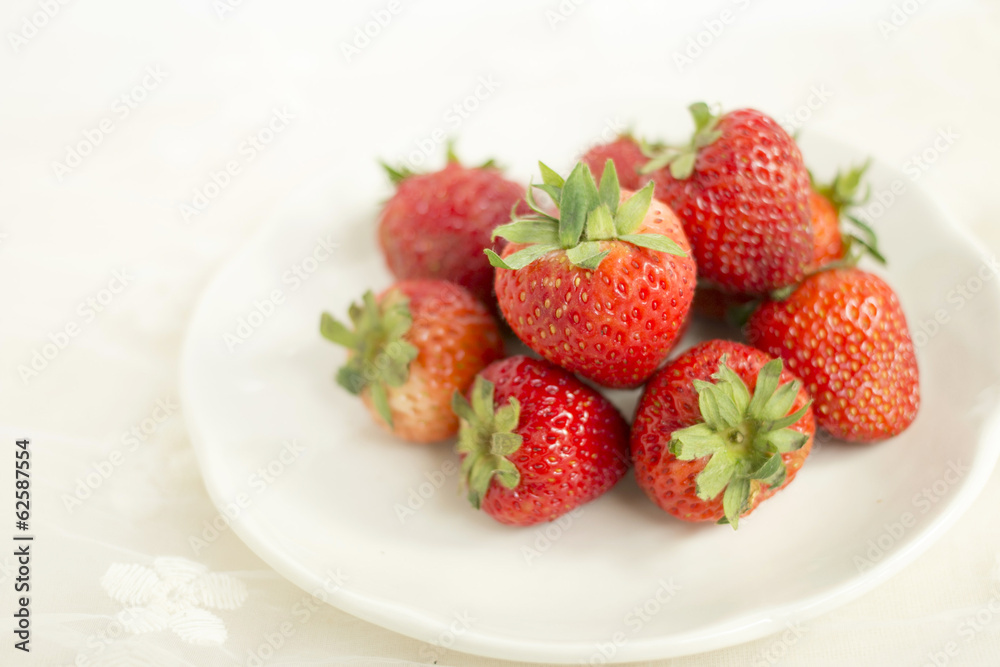 the strawberry plate