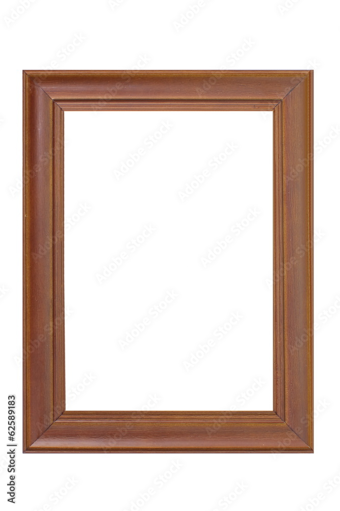 brown Wood frame isolated on white background brown Wood frame isolated on white background