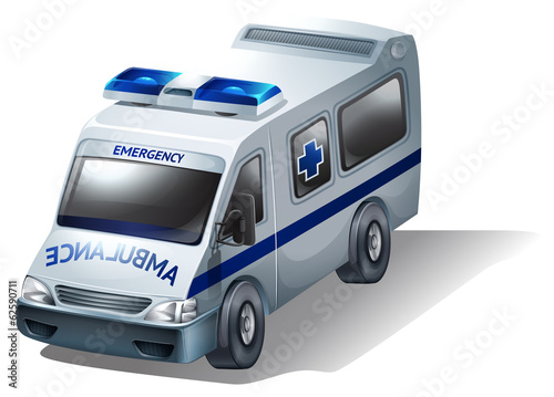 An emergency ambulance