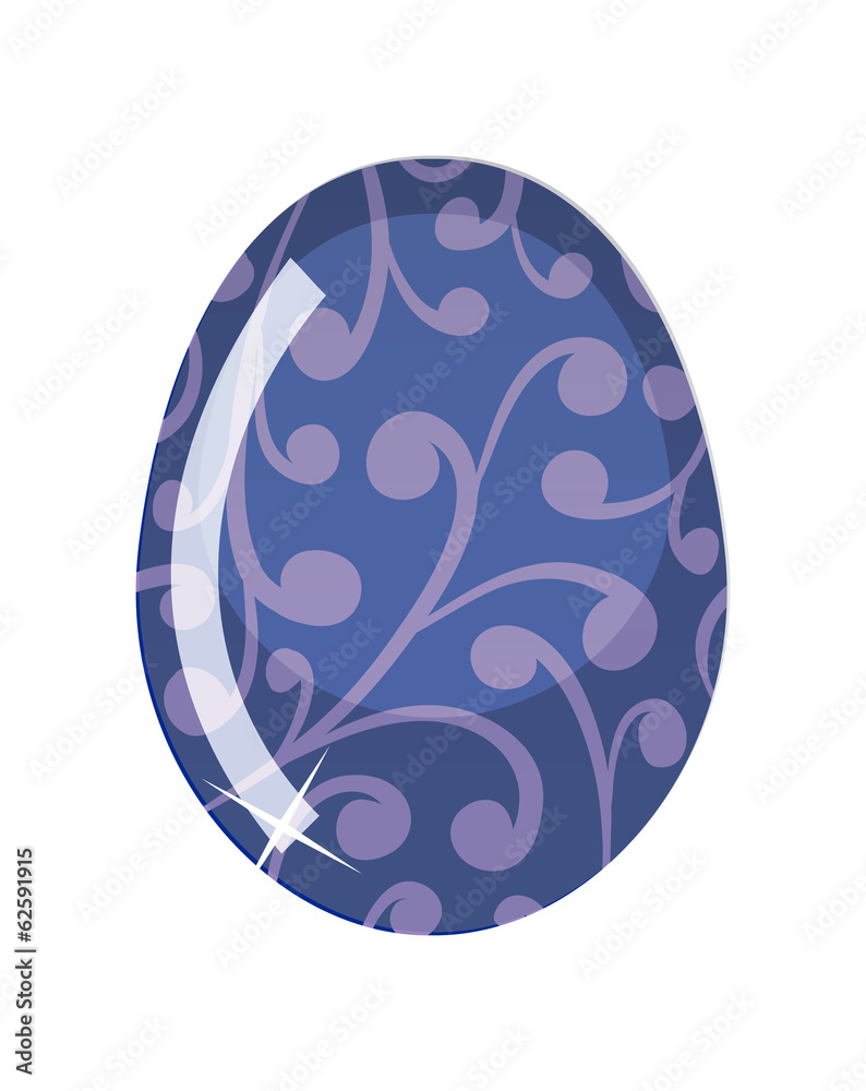 Glass Easter egg. Vector illustration Glass Easter egg. Vector illustration