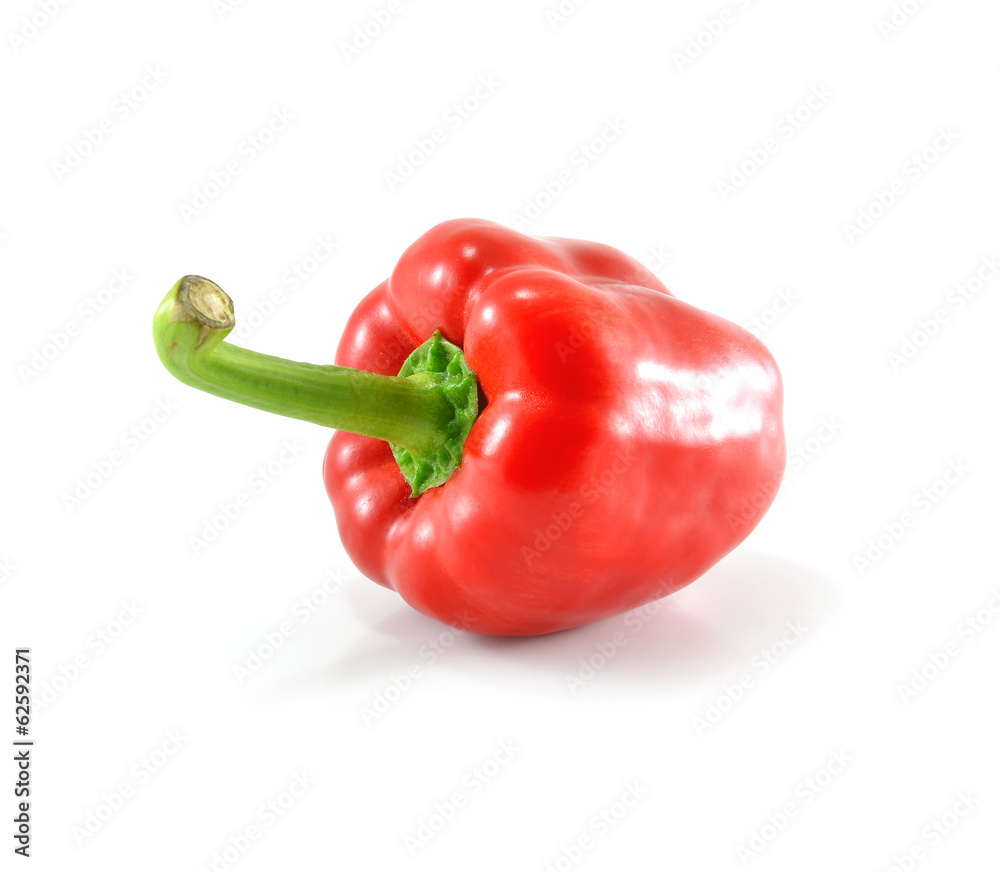 Red bell pepper isolated on white Red bell pepper isolated on white