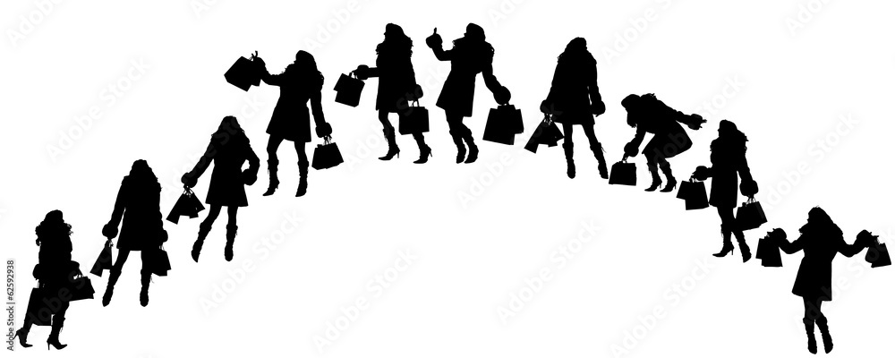 Vector silhouette of a woman. Vector silhouette of a woman.