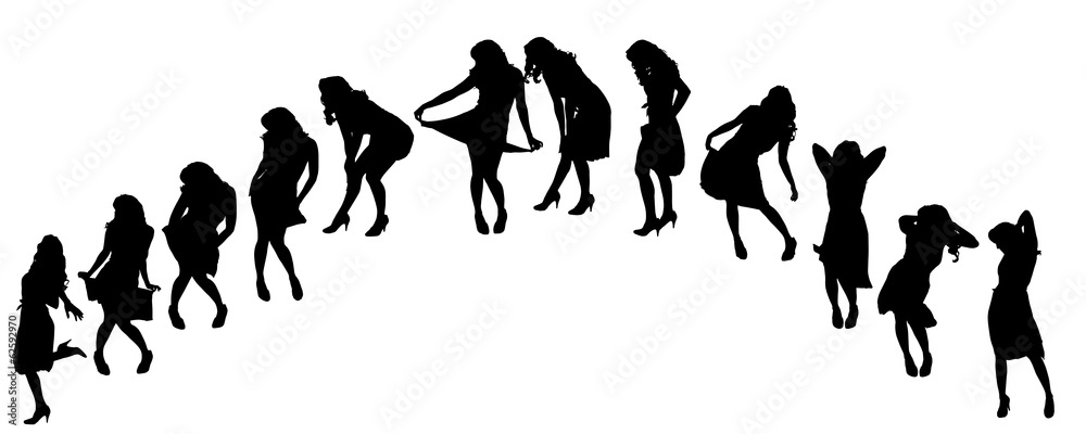 Vector silhouette of a woman. Vector silhouette of a woman.